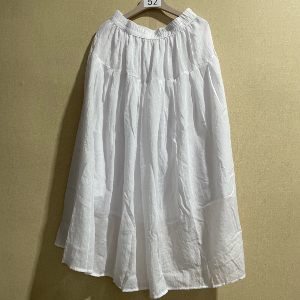 高腰显瘦天丝棉中长款百搭白色夏天半身裙