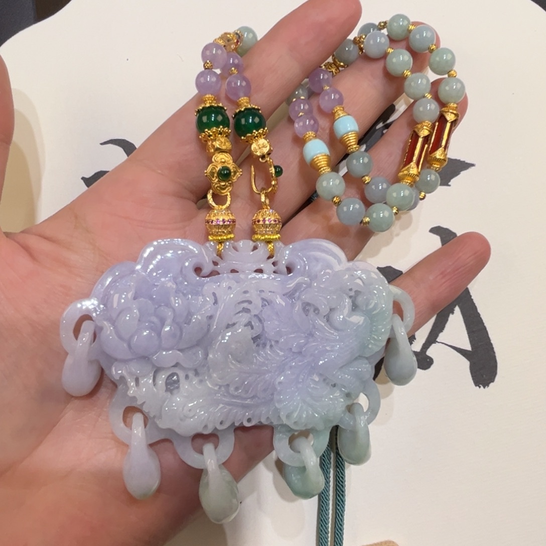 翡翠未镶嵌吊坠(赠链)代编织