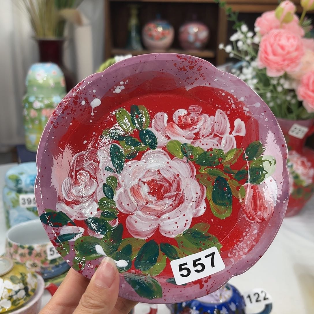 瓷片景德镇手绘高温釉下彩陶瓷茶具