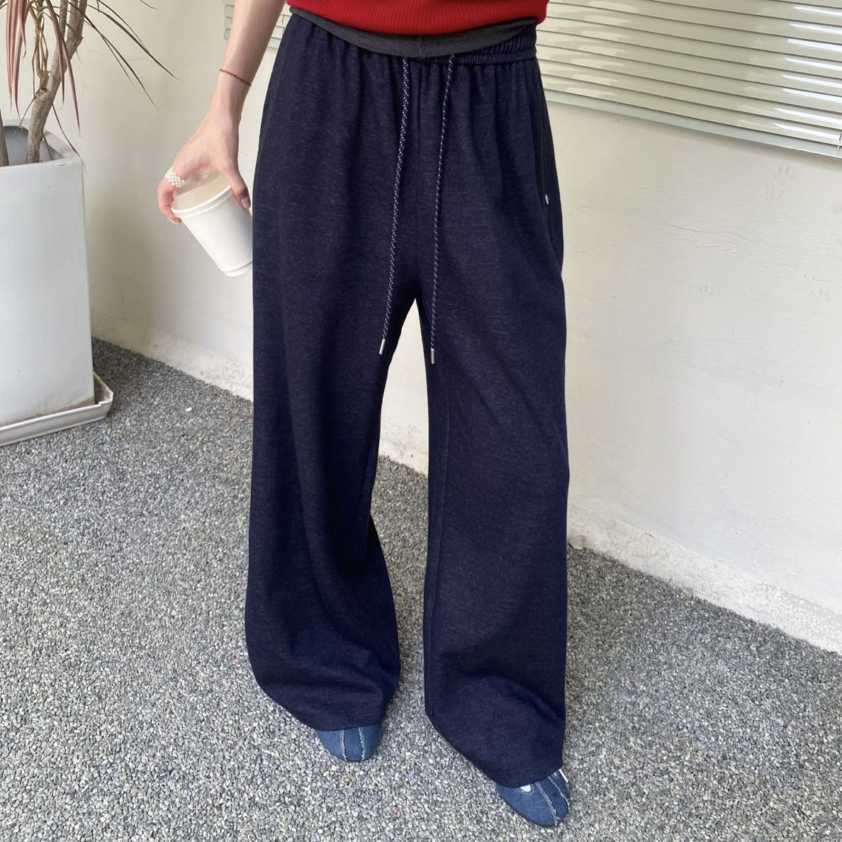 十三行X2#22973秋季福利高品质羊绒直筒裤，裤长：101cm