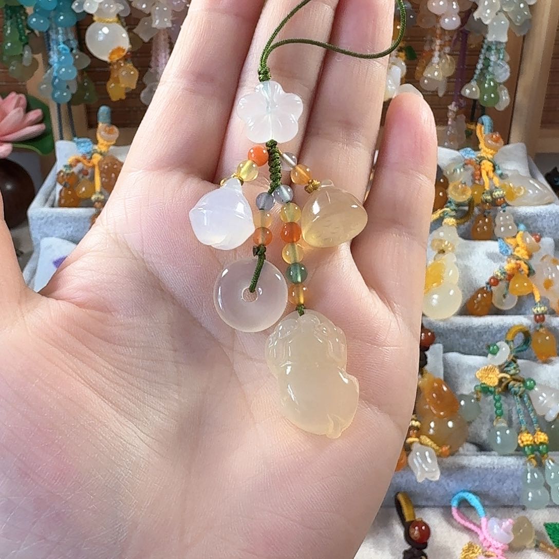 玛瑙/玉髓手机链未镶嵌