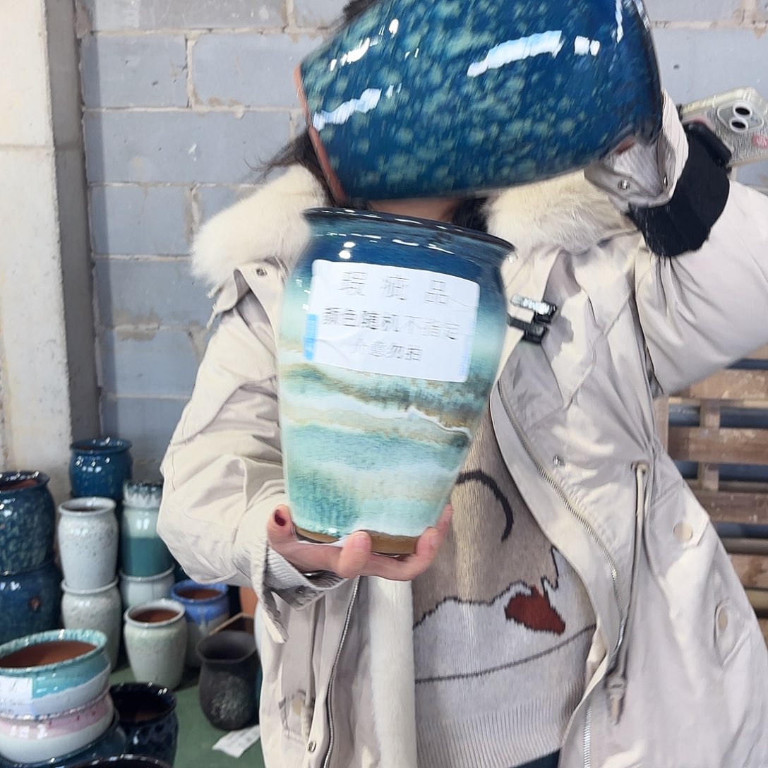 瑕疵两个高24/17红陶