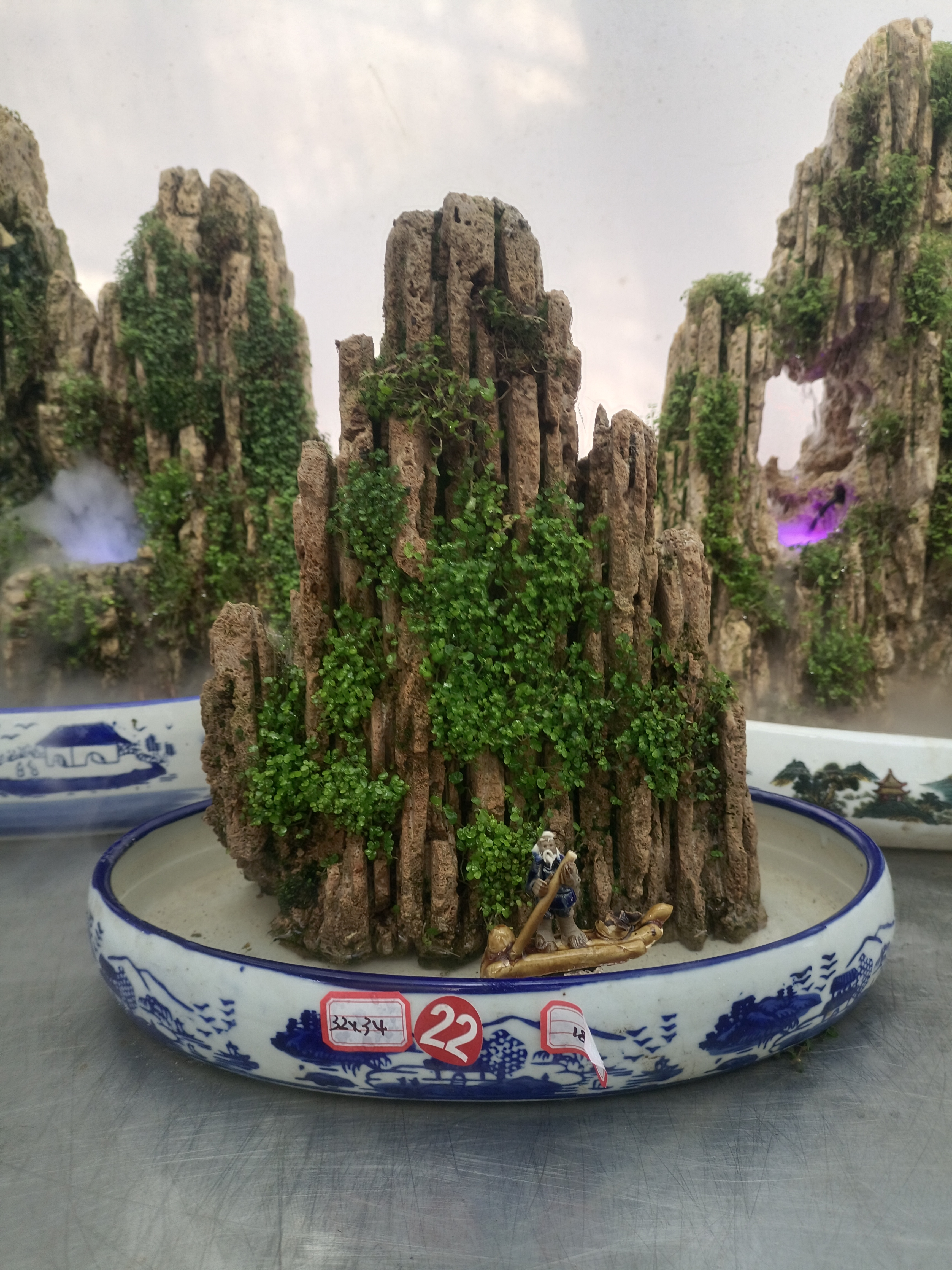 高32盆长34小型吸水石绿植盆景