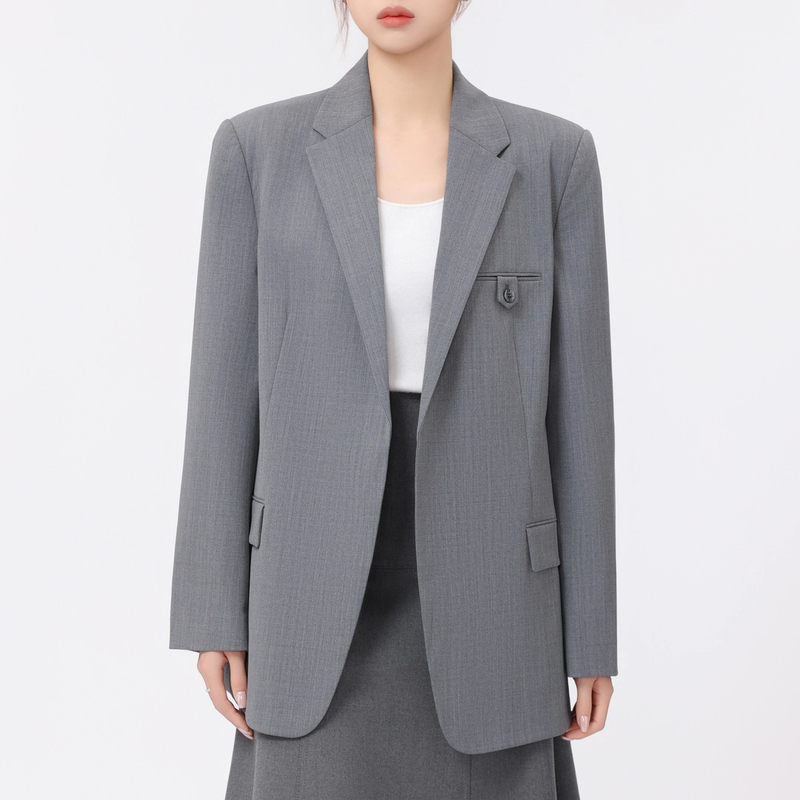 AMASS/阿玛施 轻奢时尚宽松版男友风休闲简约西装外套5400604