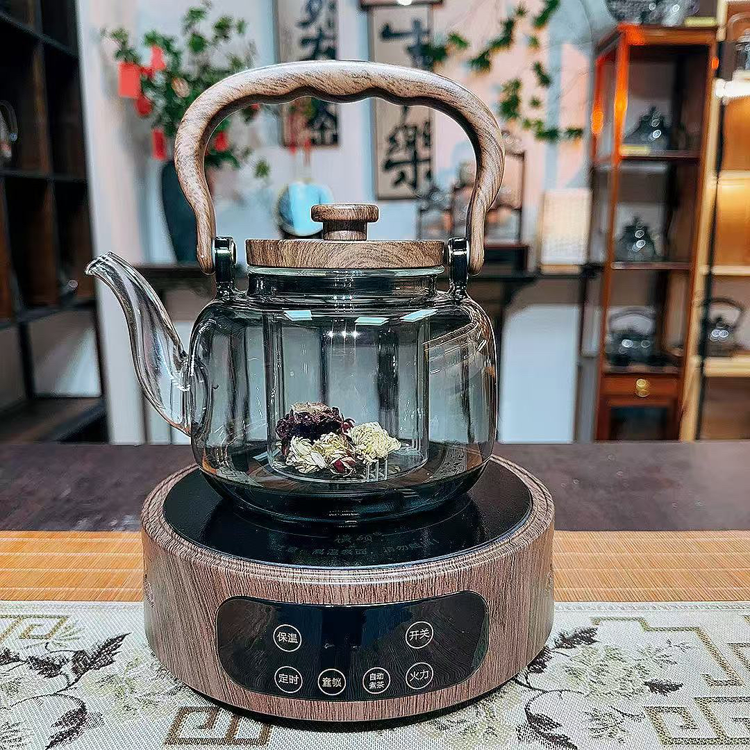 横硕1500W大功率电陶炉新款玻璃提梁壶套装