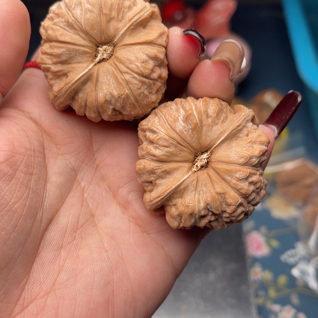 文玩核桃把件盘***空南瓜墩45