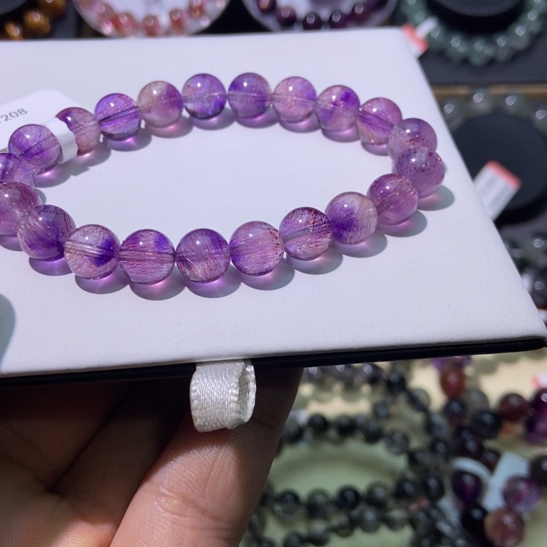 水晶手串未镶嵌紫超七9