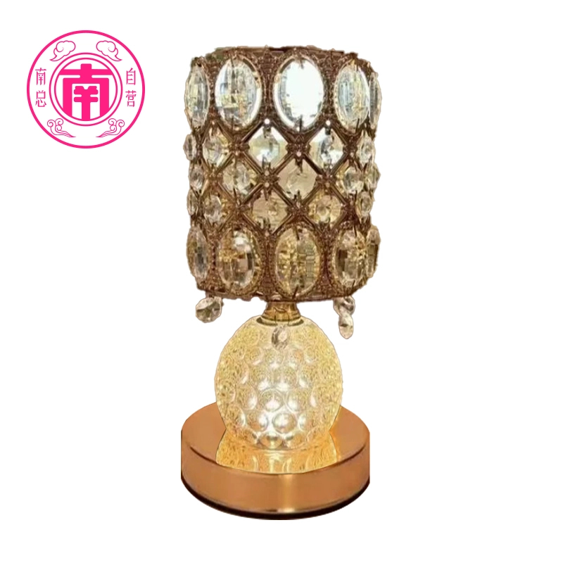 欧式轻奢水晶台灯创意温馨卧室氛围床头灯