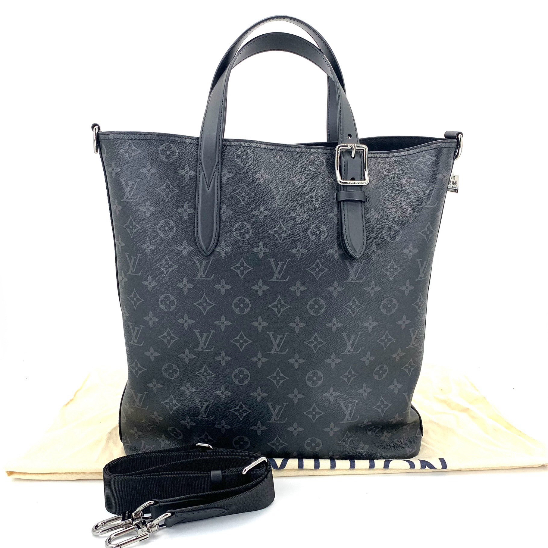 99新 LouisVuitton/路易威登 经典黑老花斜挎手提托特包尺寸36/38
