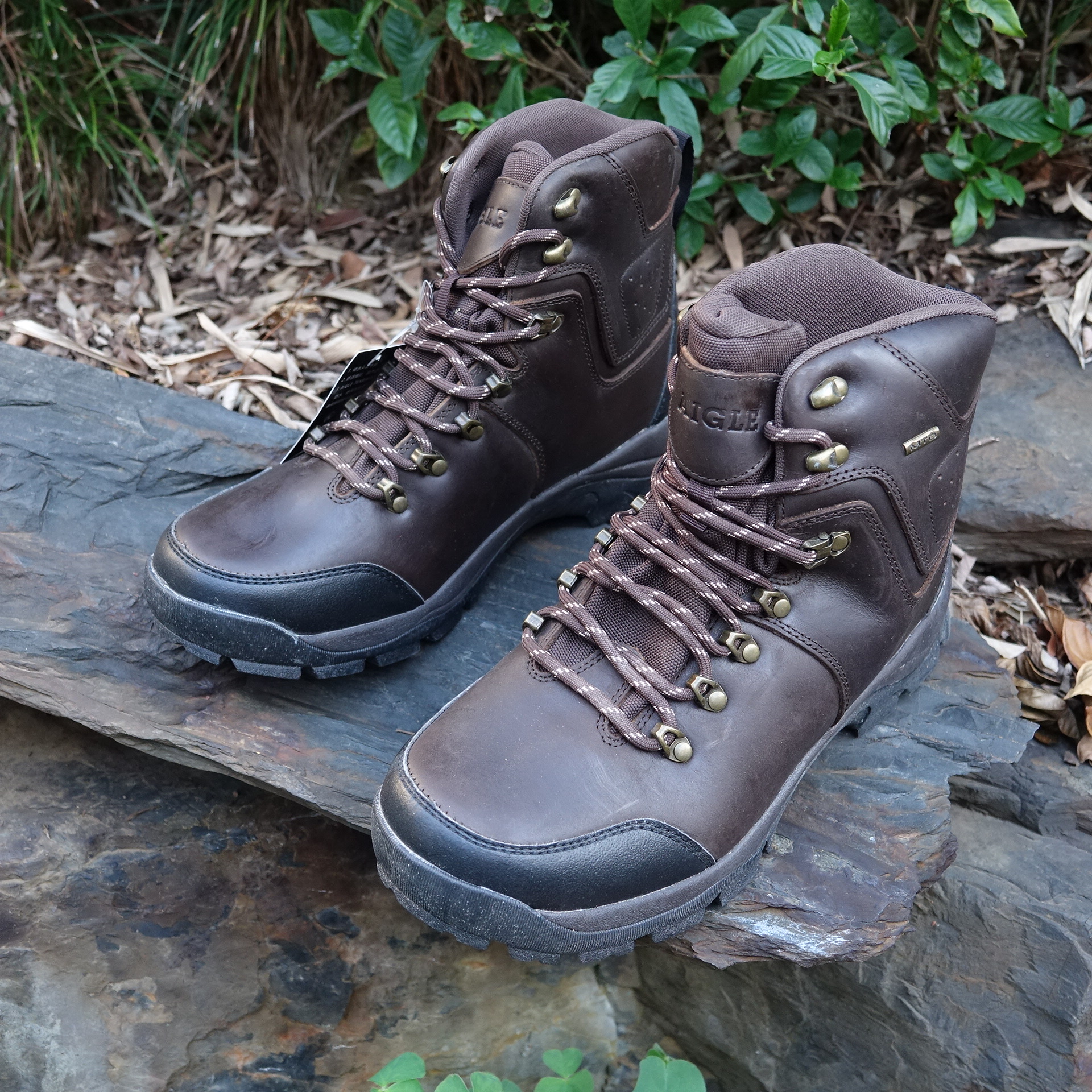 外贸新款四季款男头层牛皮登山鞋全防水袜套防水徒步鞋爬山鞋男鞋