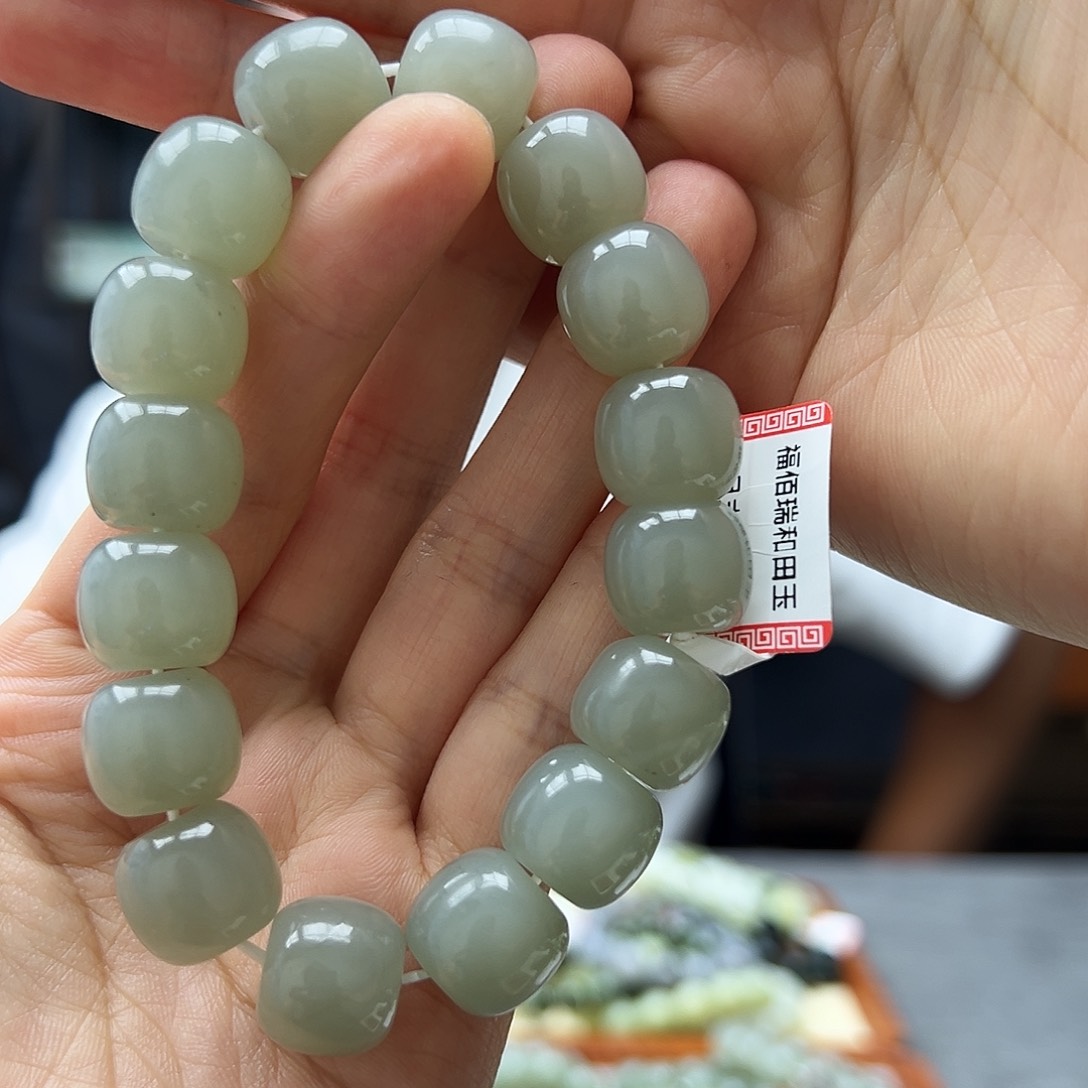 手链未镶嵌和田玉14且末天空蓝