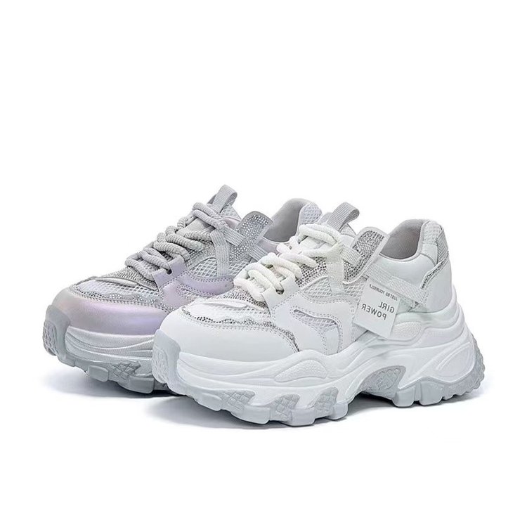 欧洲站厚底老爹鞋女2025春夏季新款小个子增高网面透气休闲运动鞋