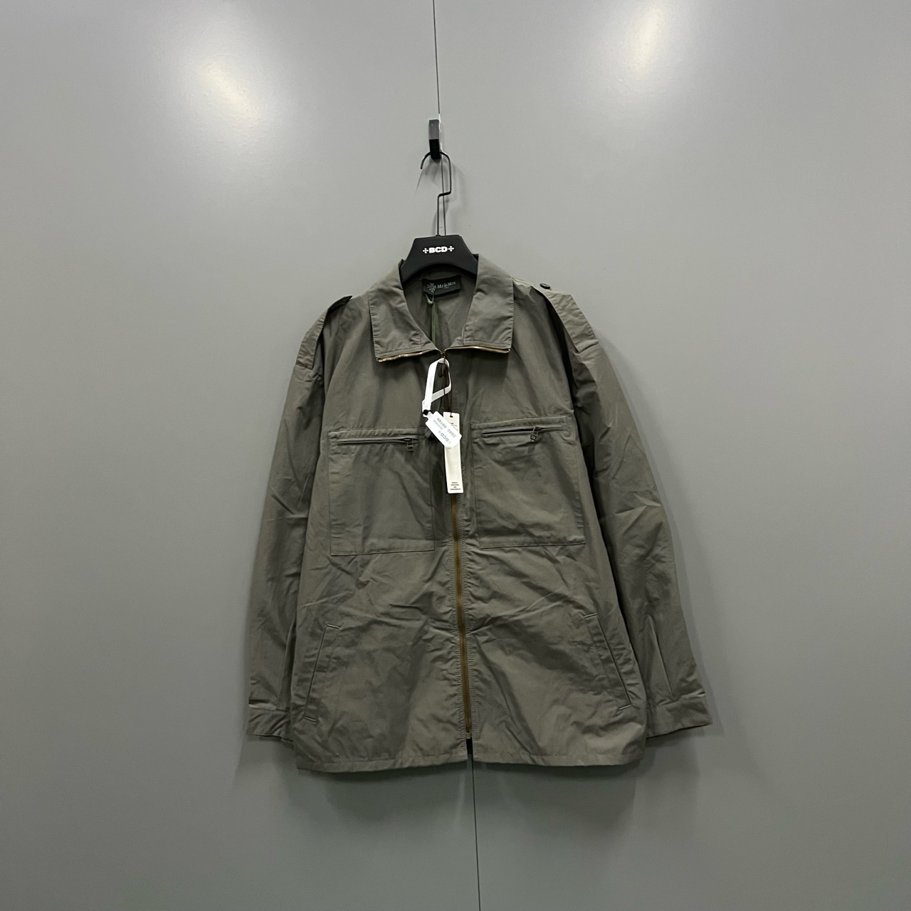 未使用 maje jp1231 皮草夫妇 纯色拉链工装夹克 L码 013048