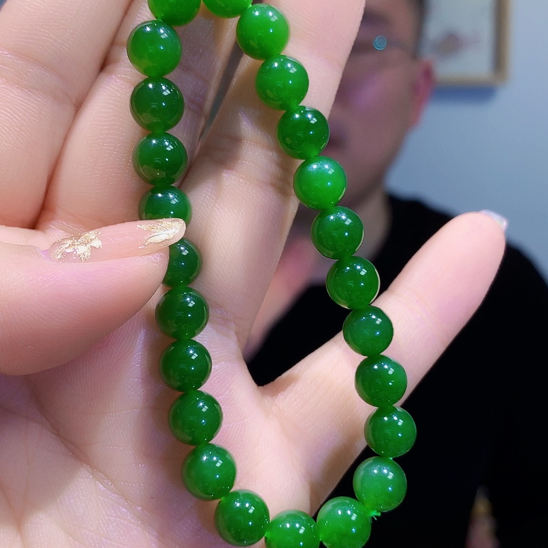 和田玉（碧玉）手链未镶嵌