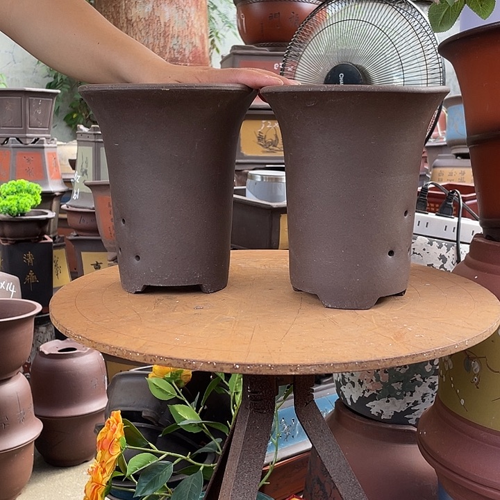 素面兰花盆18+18花盆紫砂花盆