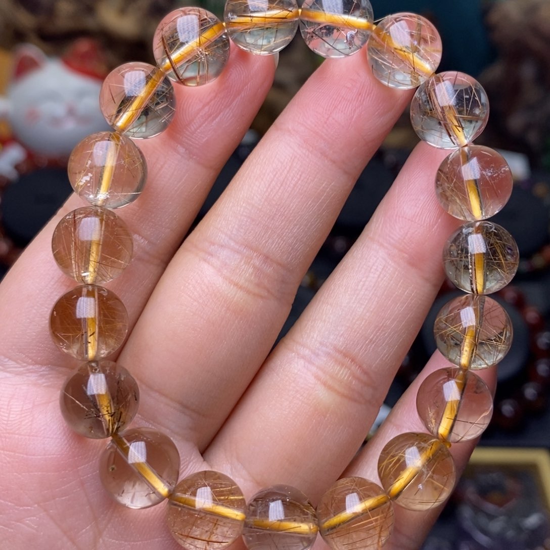 水晶A004铜发晶单圈10m未镶嵌