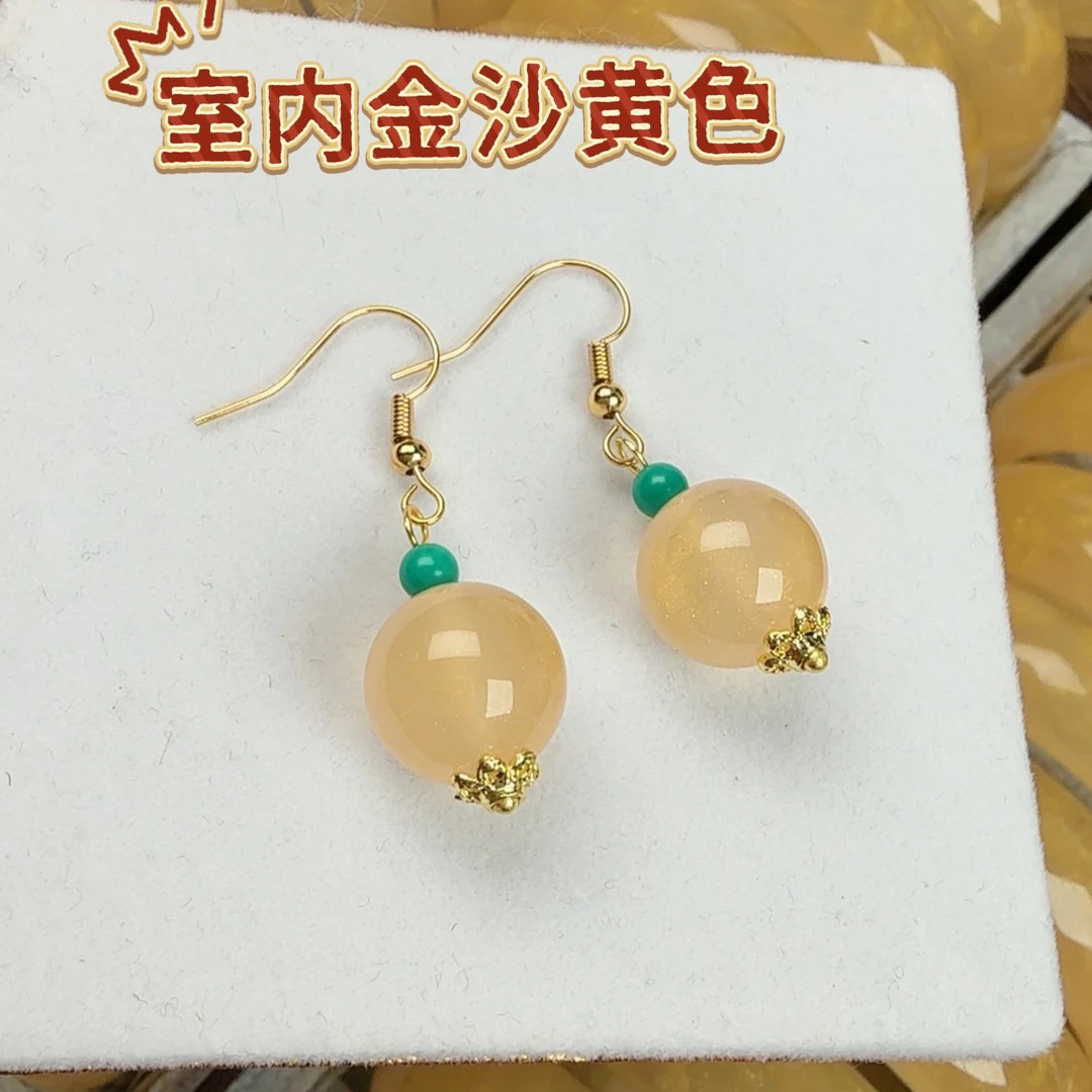 非金属树脂耳饰 金沙血龙精耳坠时尚紫杉醇耳坠