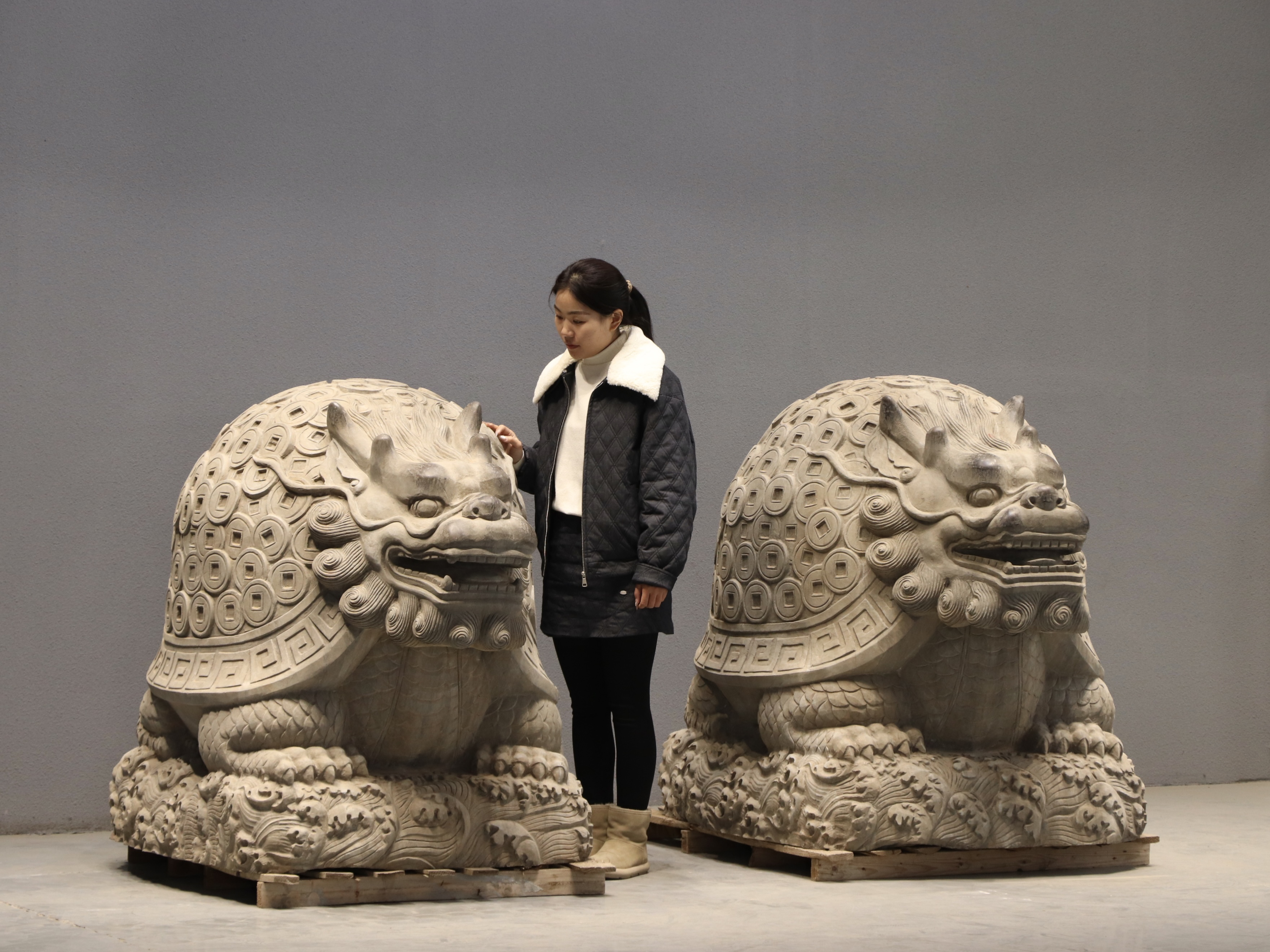 青石-龙龟一对（霸气）