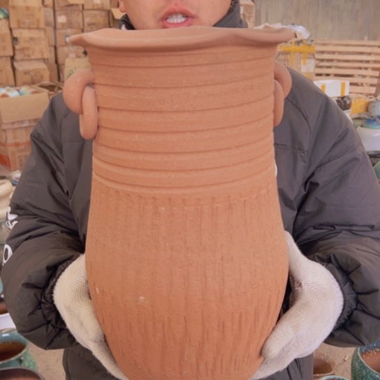 紫砂花盆高38口20————-