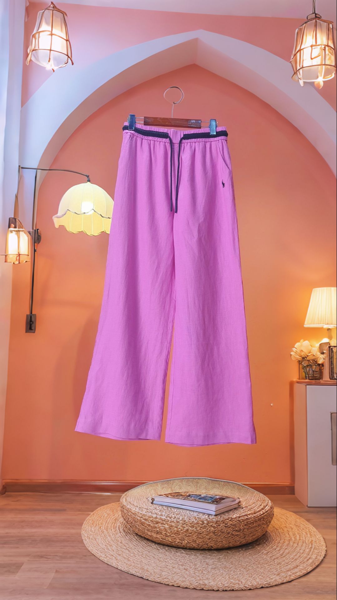 简约大气直筒亚麻裤