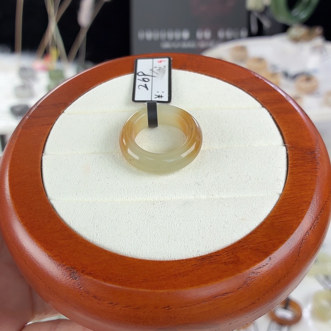 和田玉未镶嵌戒指i33一口糖轮胎16.2不退换