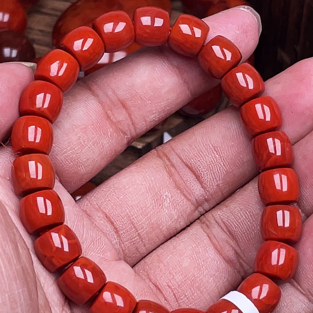 一***秋南红玛瑙未镶嵌手链南红瓦西卡9直切