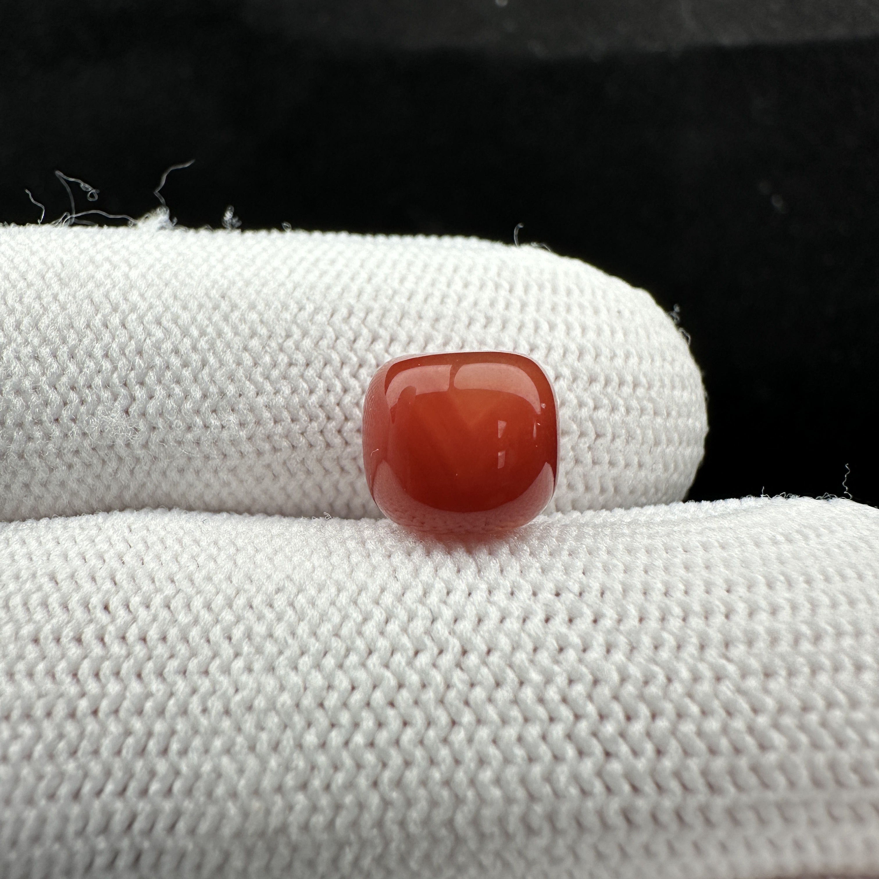 P1602天然南红 墩子 8.8*8mm支持复检