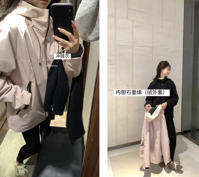 灰灰呀！外贸订单 内里可拆卸 真两件黑科技锁温 三防冲锋衣短外套
