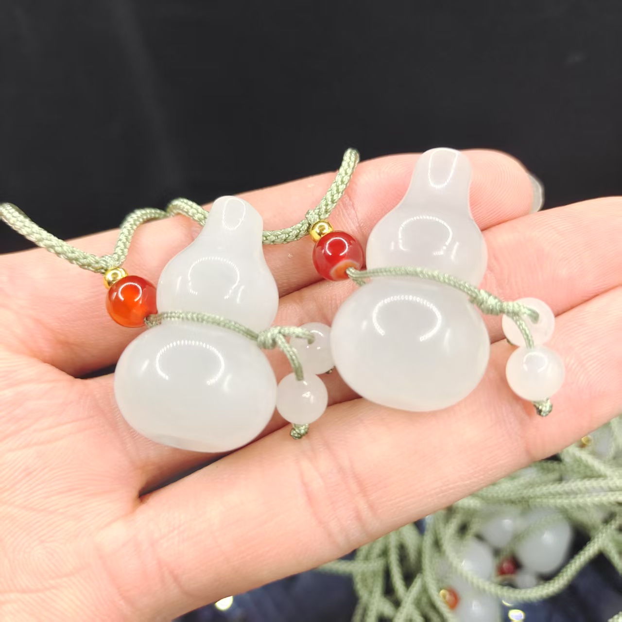 【龙龙严选】白冰玉葫芦吊坠M1【多样性发其一】约30-18mm