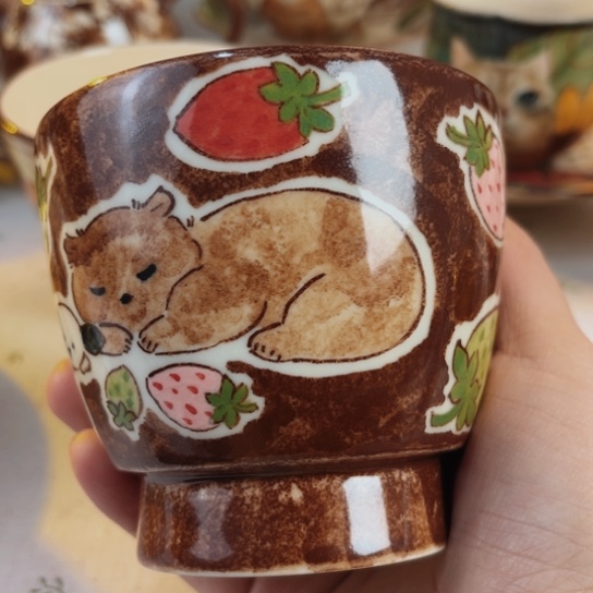 【闪购商品】摆件四*壹夫手绘高温釉下彩