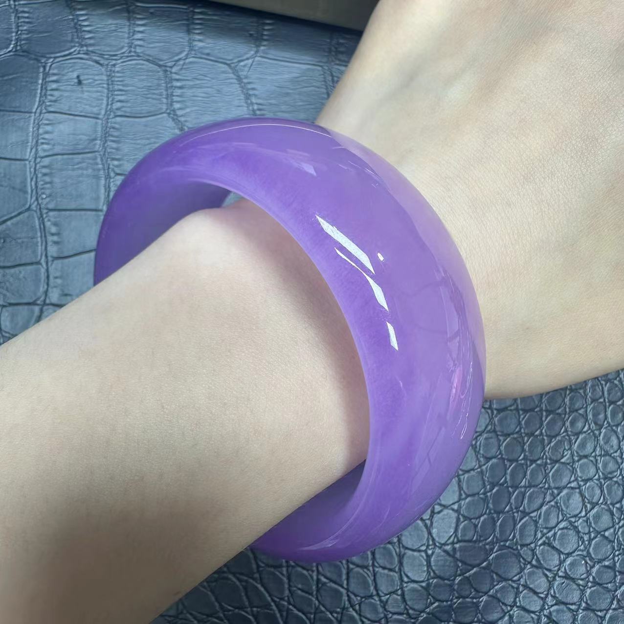 冰紫轮胎宽版手镯F57