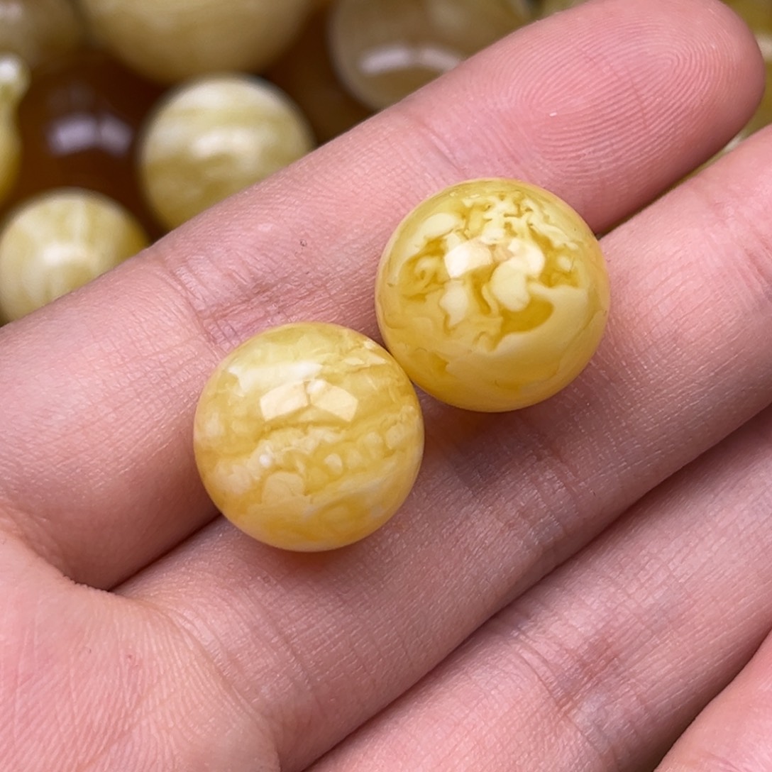 琥珀裸石未镶嵌古**胡蜜蜡16尺寸圆珠