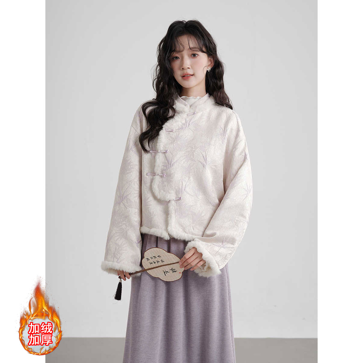 【风信子】潇夫人自制新中式国风套装女复古加绒加厚新年日常穿搭