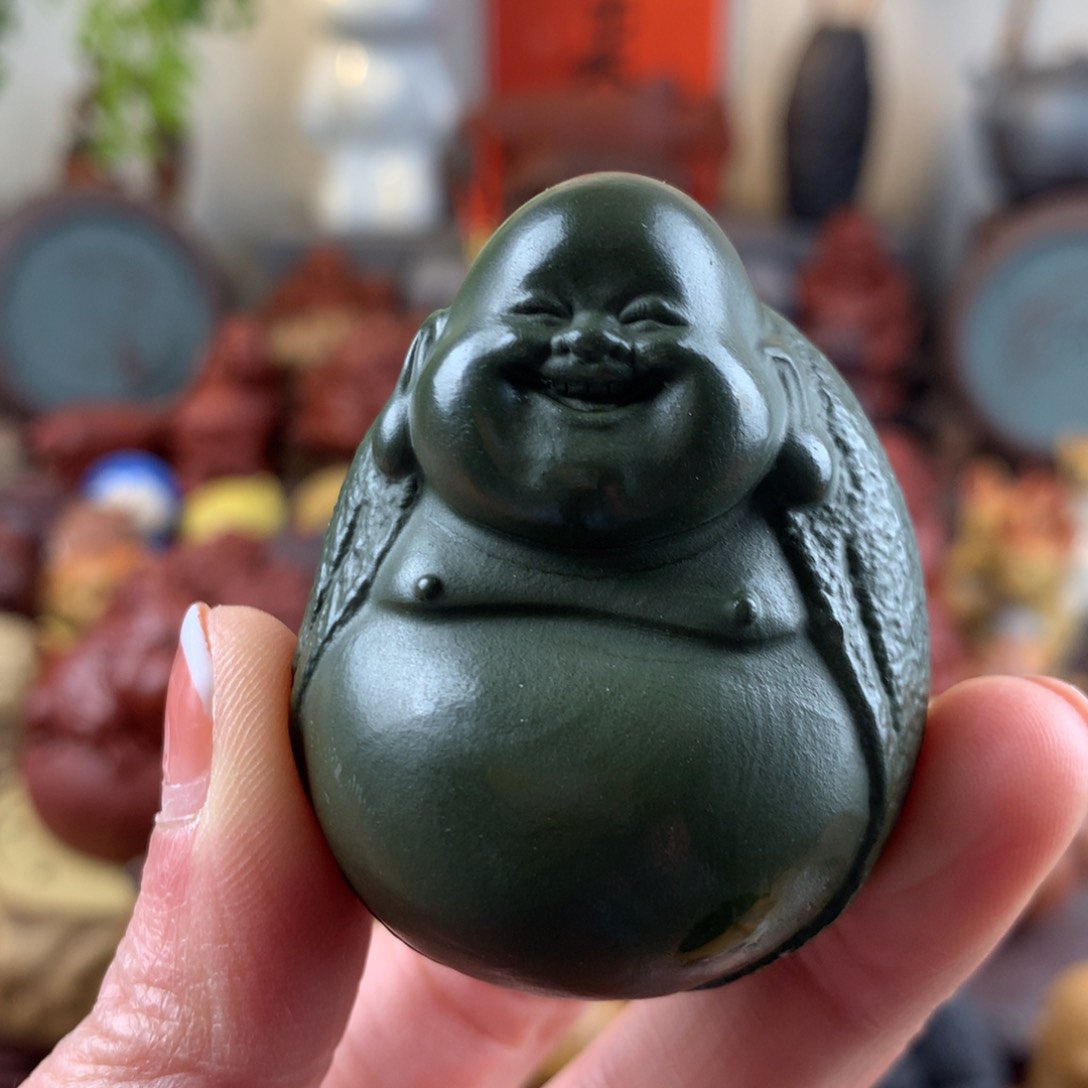 紫砂茶宠笑佛弥勒