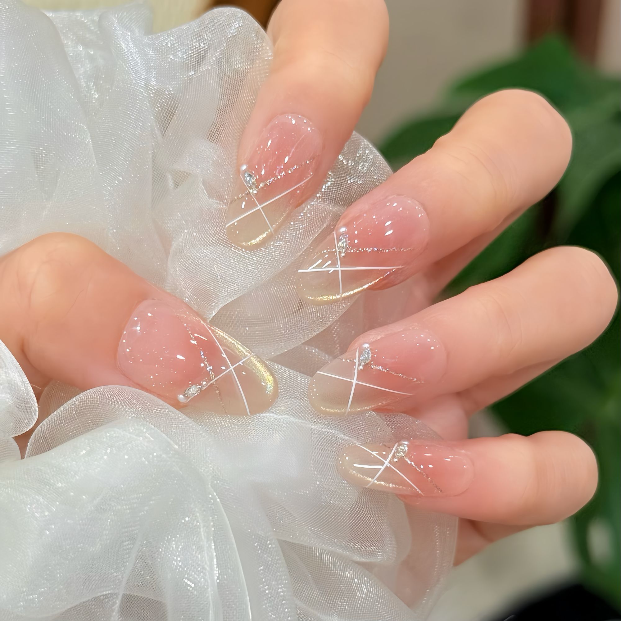 【烟雨朦胧】温柔氛围感纯手工穿戴甲