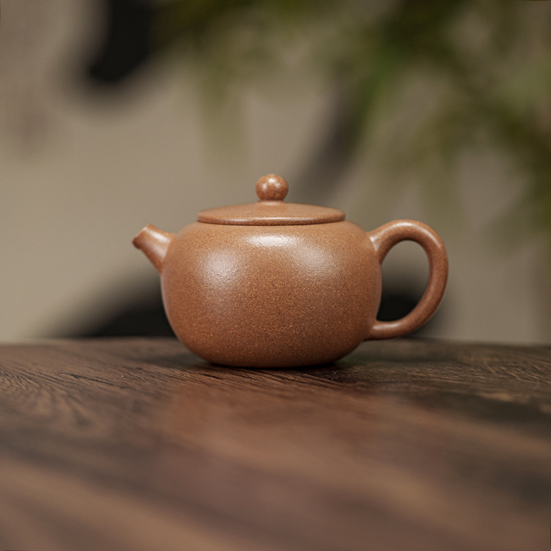【小苹果】 原矿降坡泥 150cc 手工制作 内推孔  宜兴紫砂壶