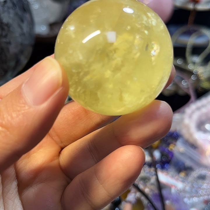 颈饰未镶嵌水晶天然白水晶黄球