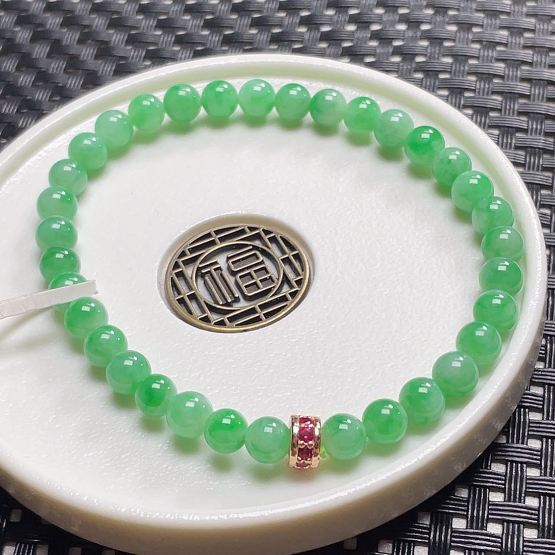 翡翠手链未镶嵌卡5.5