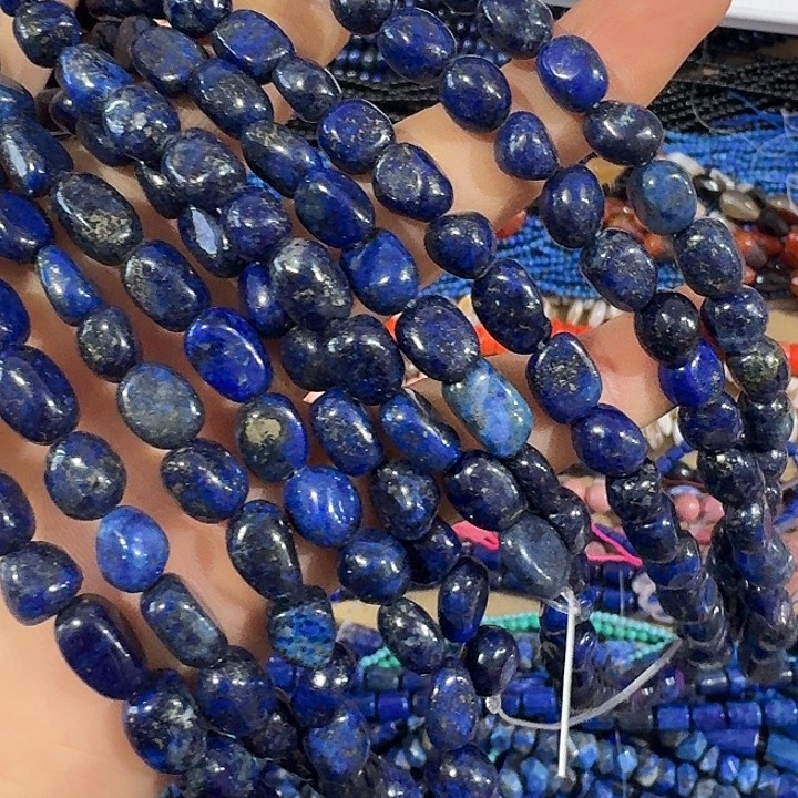 玛瑙/玉髓合金珠宝半成品一条7mm随形豆豆