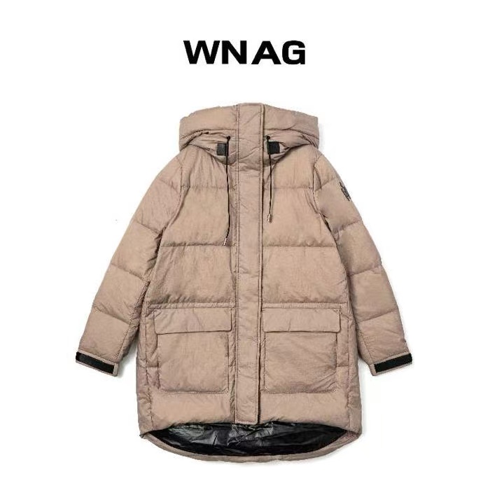WNAG【言秋】90白鹅绒宽松短款保暖秋冬宽松型厚款中款羽绒服yj2114