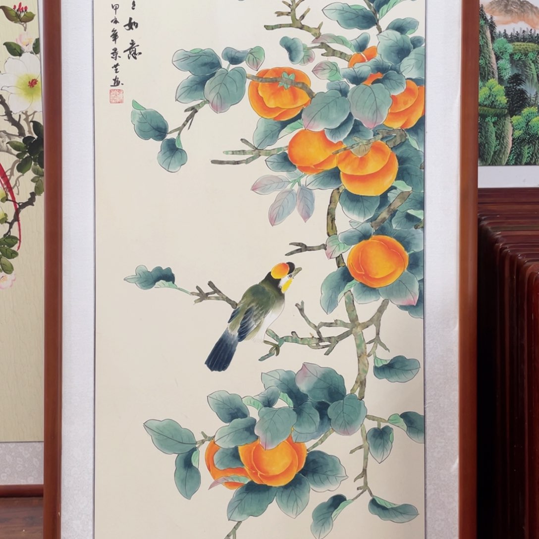 国画带框尺寸63*123厘米