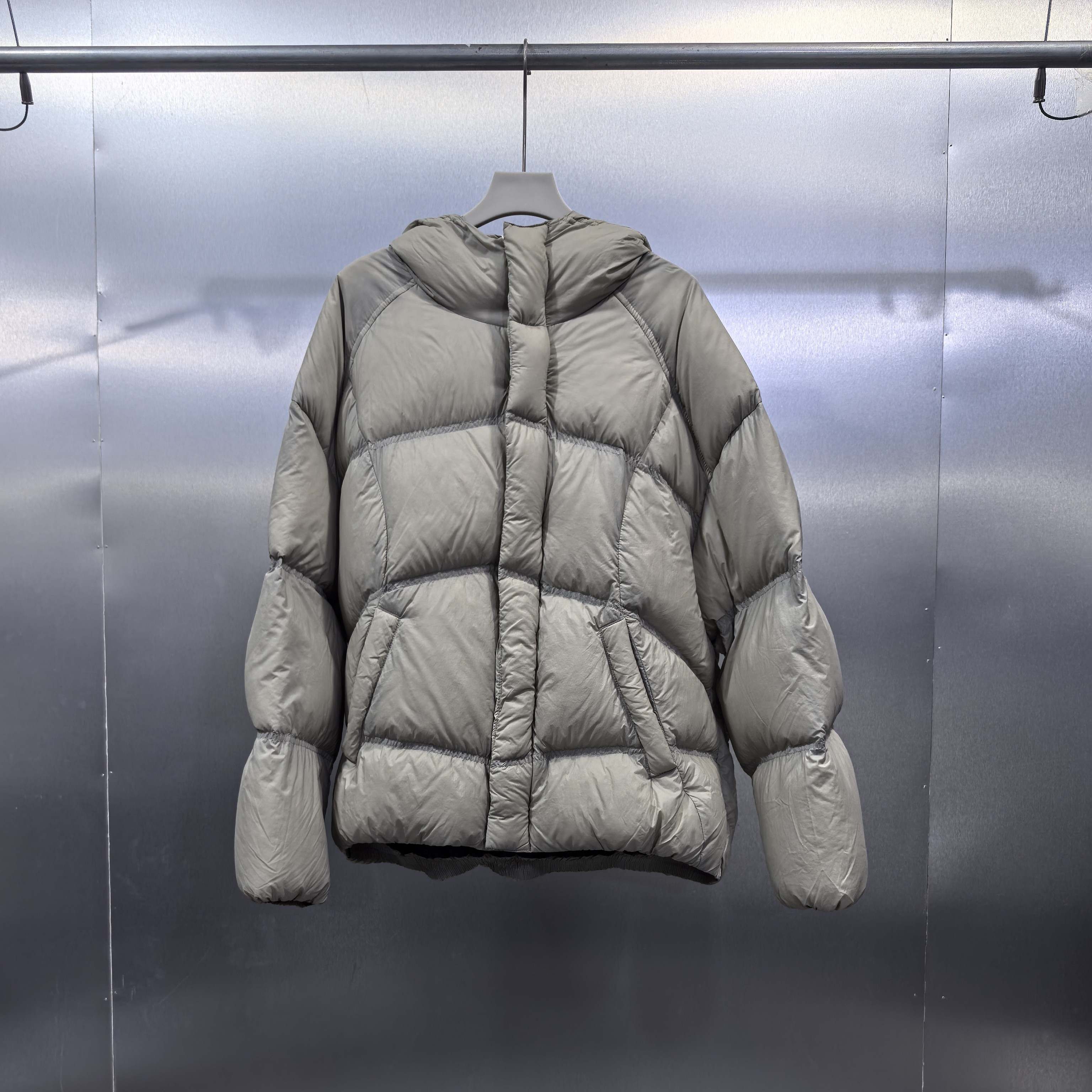 K02-112525-RES秋冬款潮流复古泡芙休闲百搭连帽保暖羽绒服