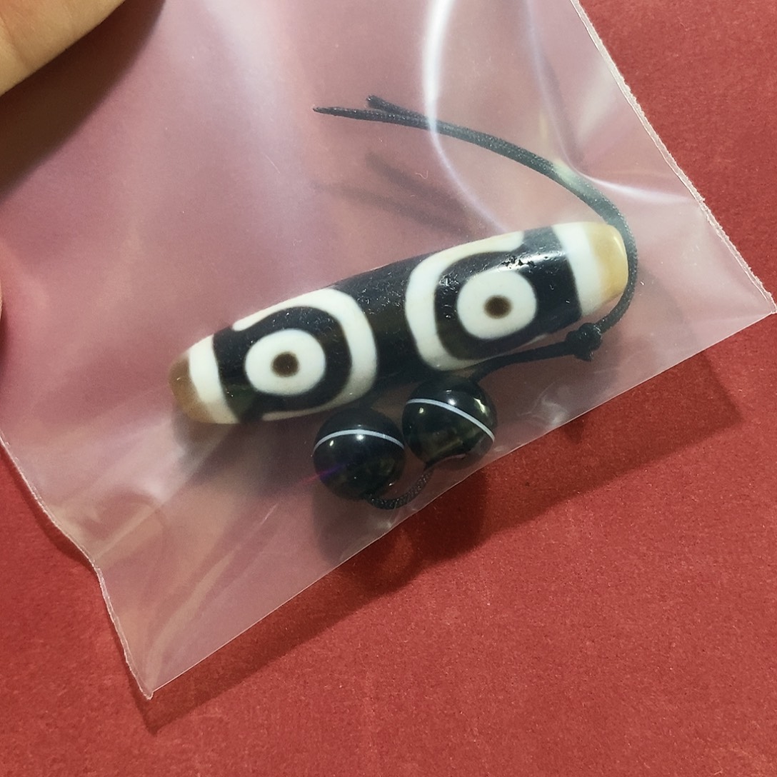 江***枫玛瑙/玉髓未镶嵌颈饰行运臻品顶料三眼