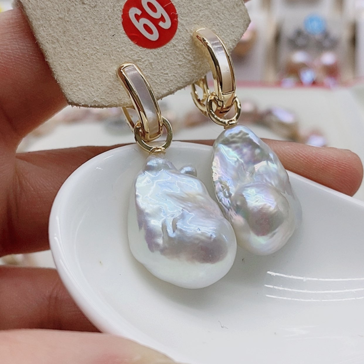 【闪购商品】淡水珍珠耳饰银S925镶嵌