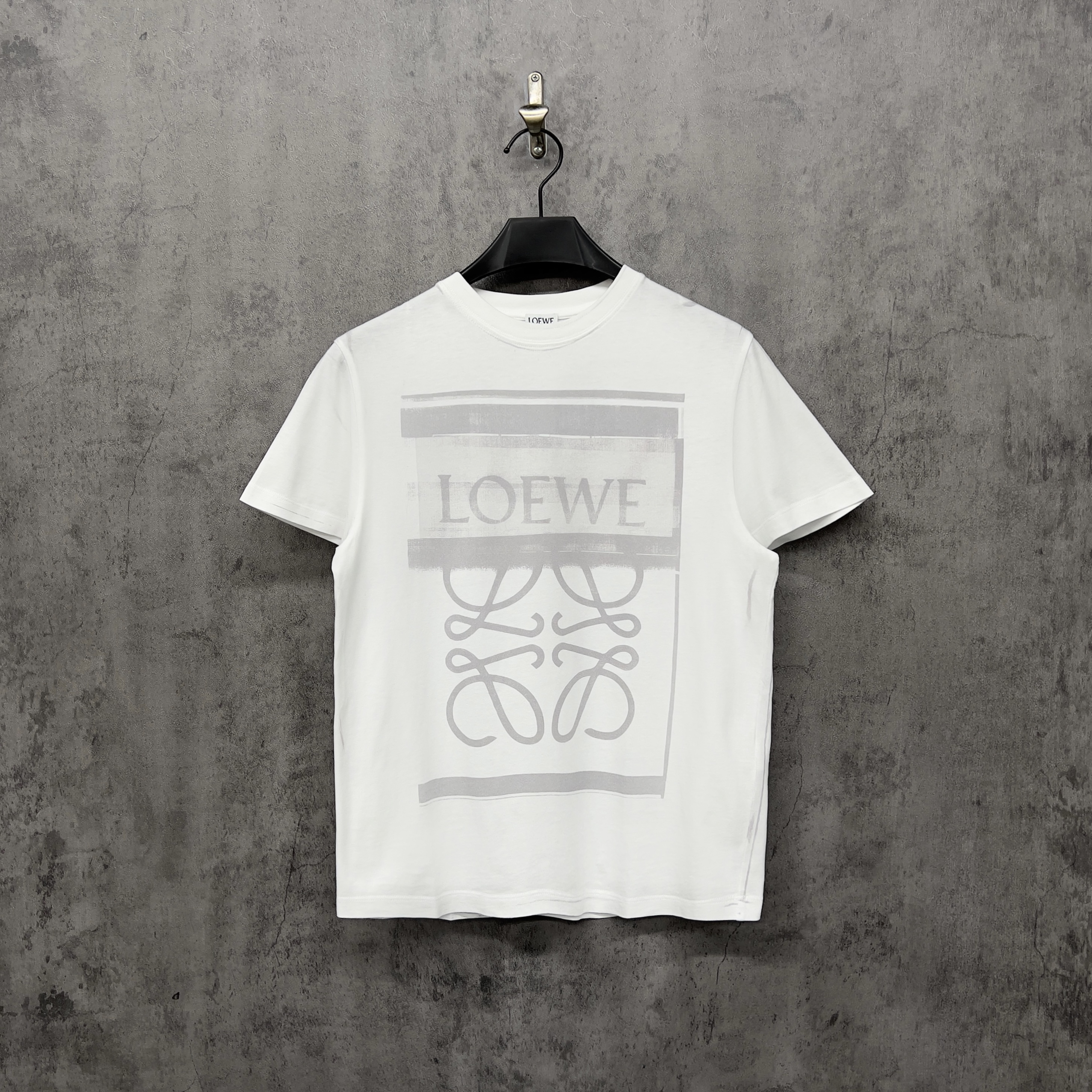 未使用 LOEWE/罗意威 新款泼墨Logo图案休闲短袖/WK063/Xs码