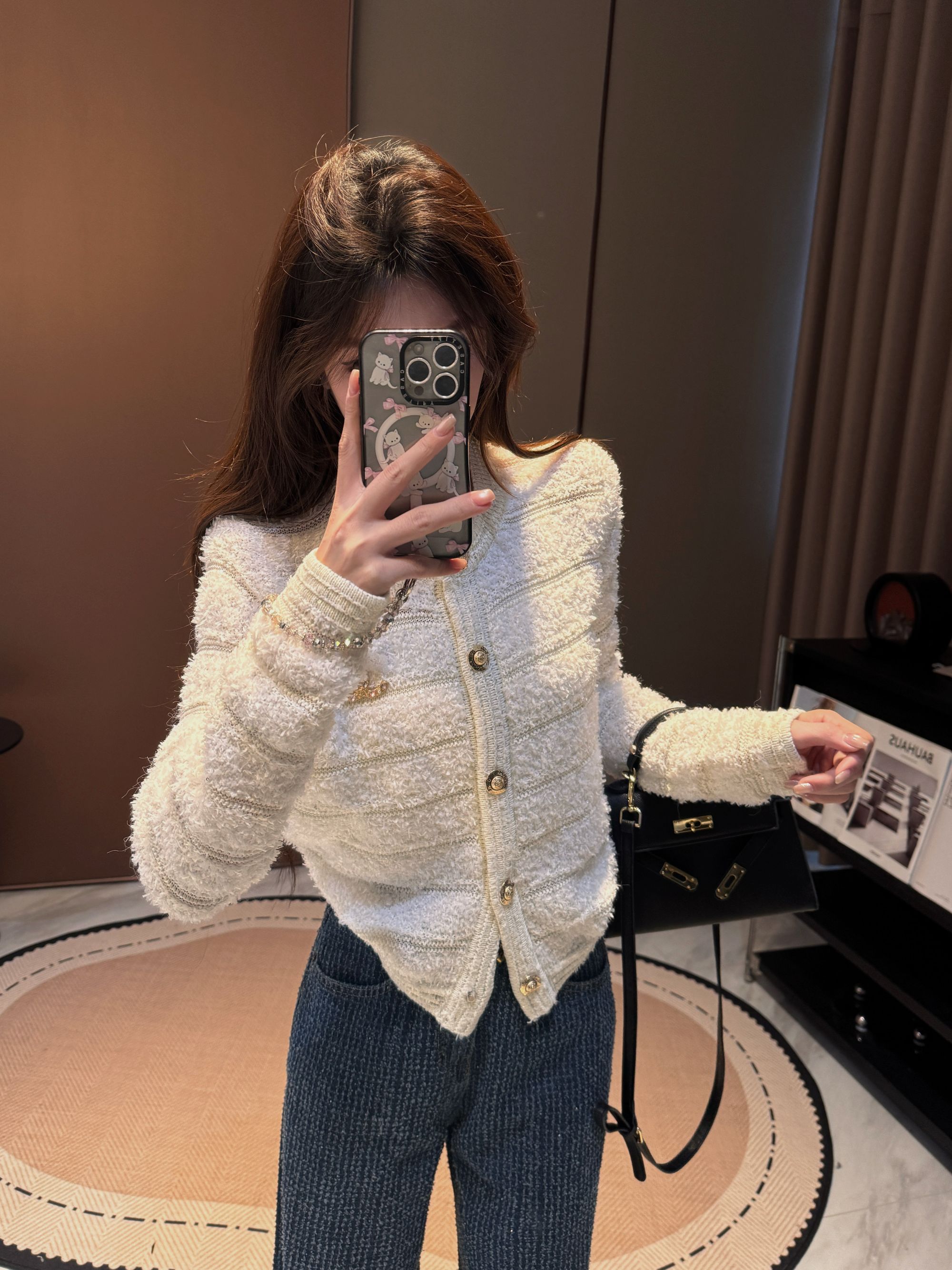 李馨儿【小赫本】外套长袖琥珀流光韩版小众百搭洋气外穿秋冬外套