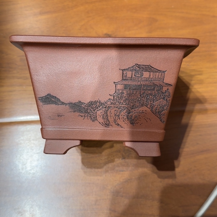 紫砂花盆阿*坤全手工制作