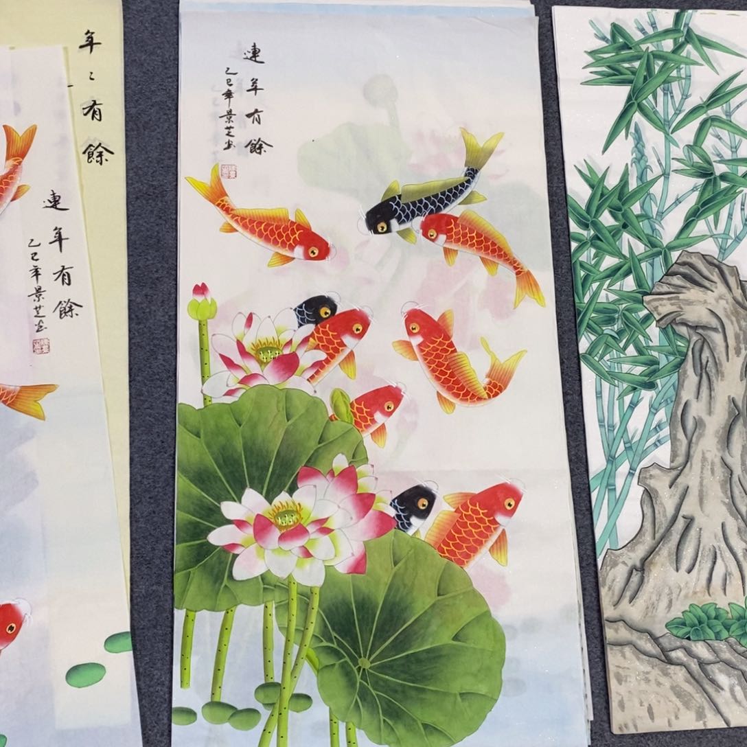 国画尺寸100✖️50三尺工笔手绘画