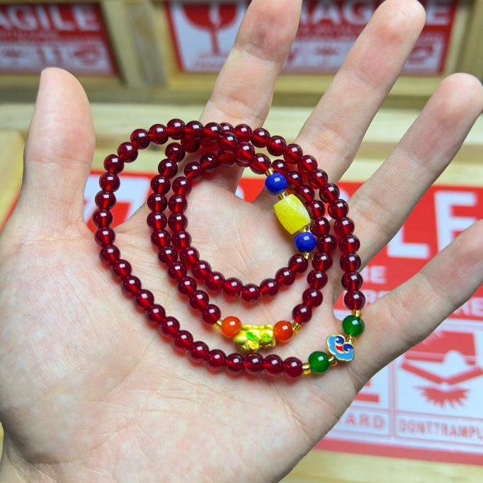 S1125-1石榴石多圈精美手串无礼盒