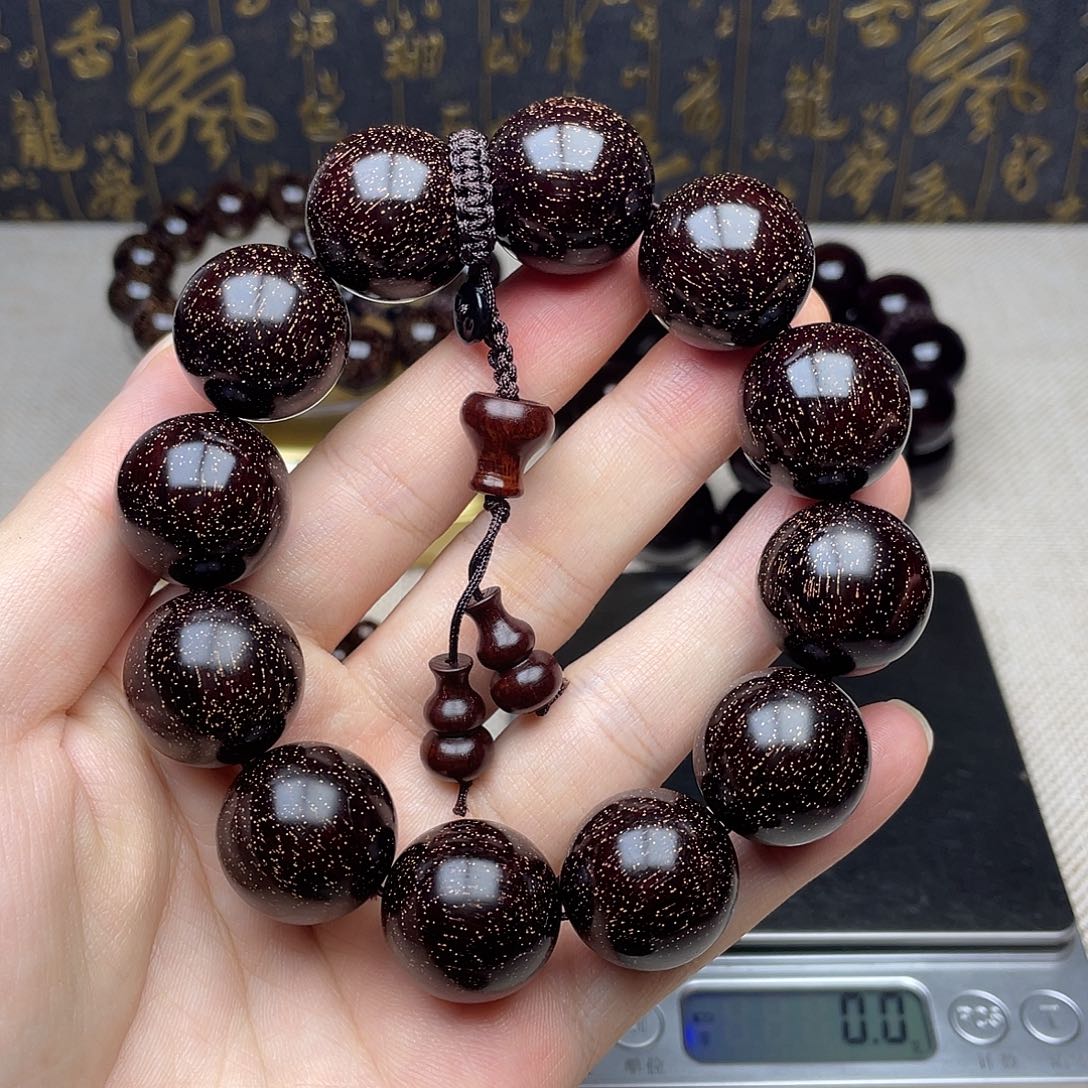 檀香紫檀（小叶紫檀）2.0 12颗 高油密 爆满金星